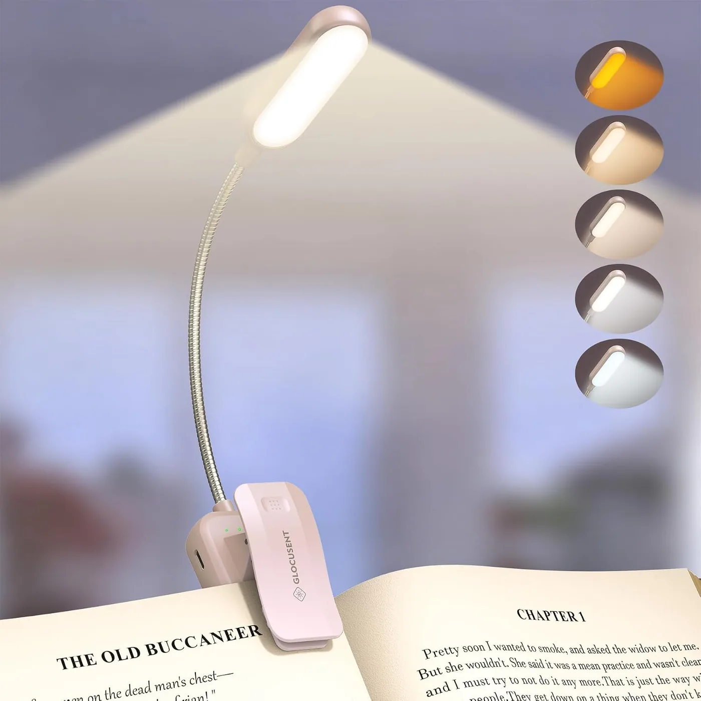 Leselampe Buch Klemme 20 LEDs – USB Wiederaufladbare Buchlampe
