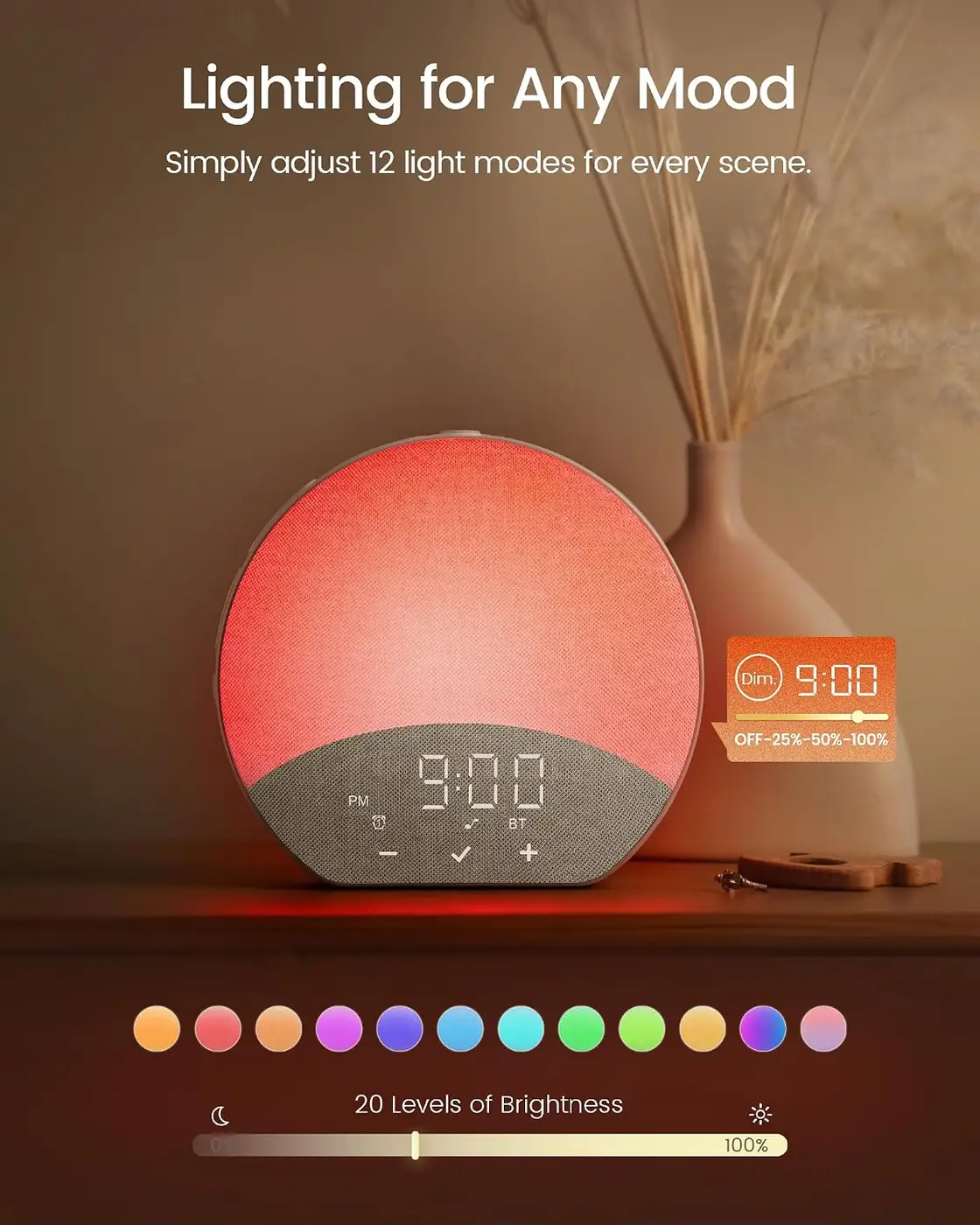Tageslichtwecker Lichtwecker Sonnenaufgang mit APP Ansicht