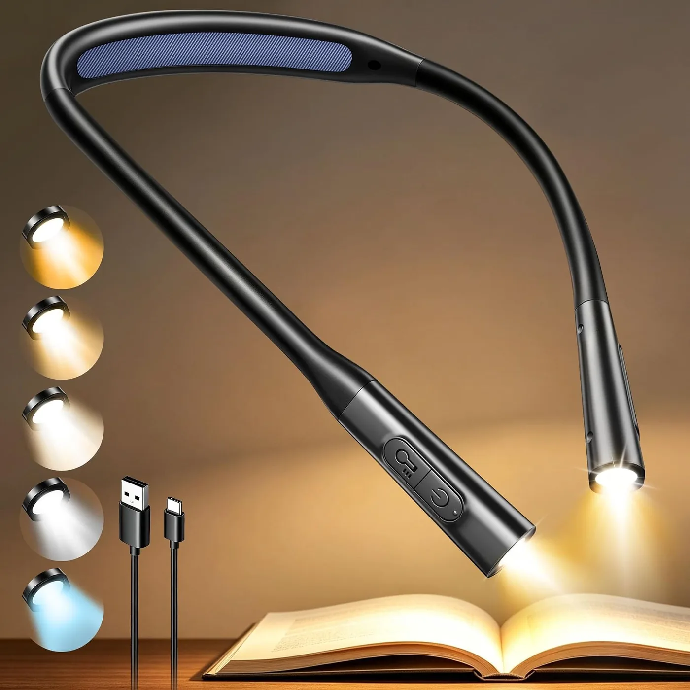 Leselampe Hals mit 100 Stunden Leselicht – Augenschonende