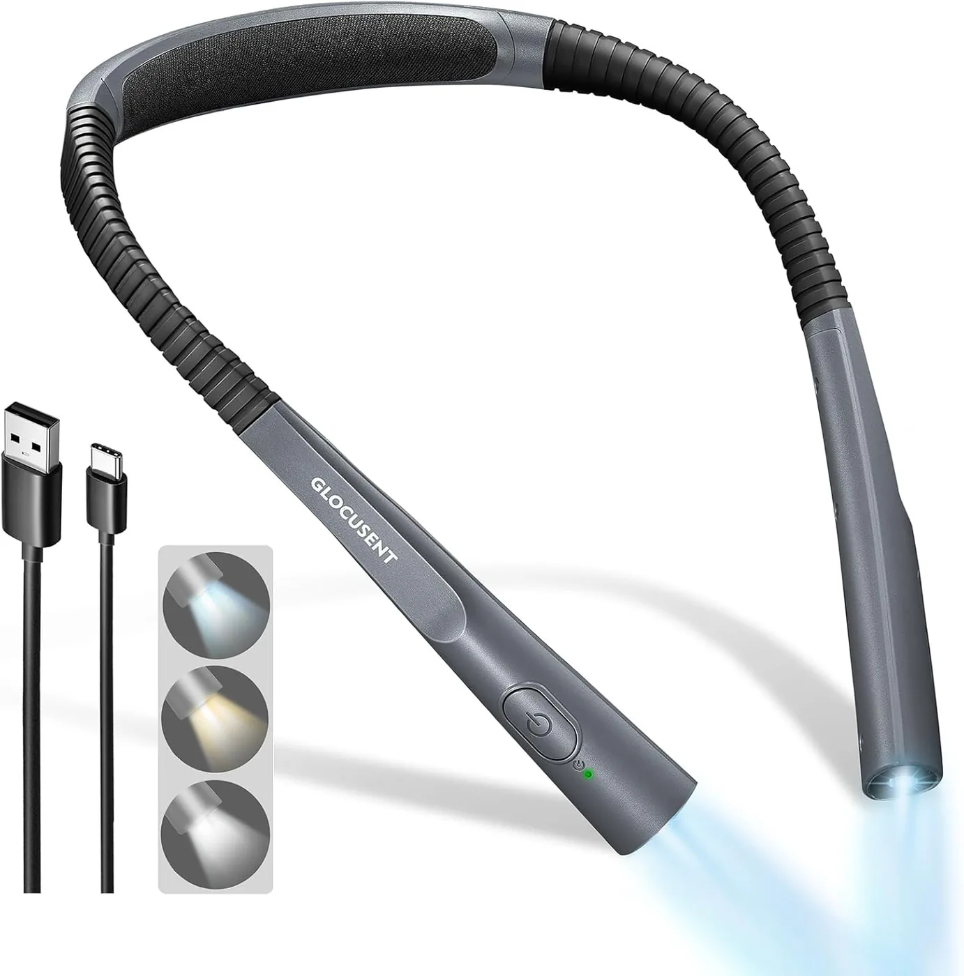 Verbesserte Leselampe Hals – Ergonomische Nackenlampe mit 30-Min Timer