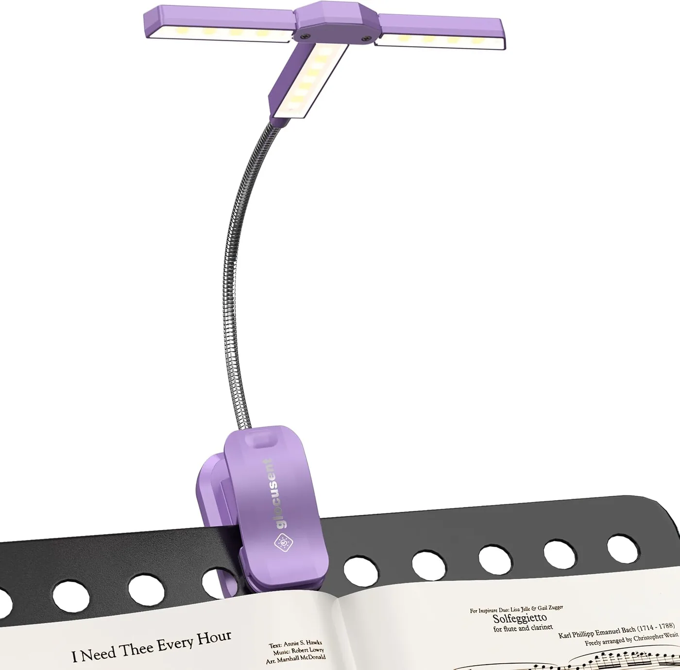 Innovative Tri-Head Leselampe Buch Klemme – 3 Farben & 5 Helligkeitsstufen