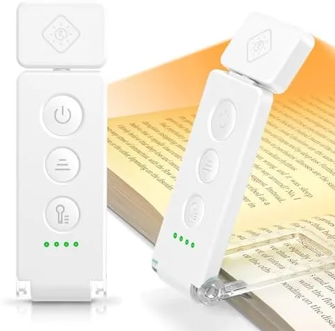 Augenschonende Leselampe Buch Klemme & Leselampe12 LED mit 100h Betriebsdauer perfekt für Kinder Ansicht