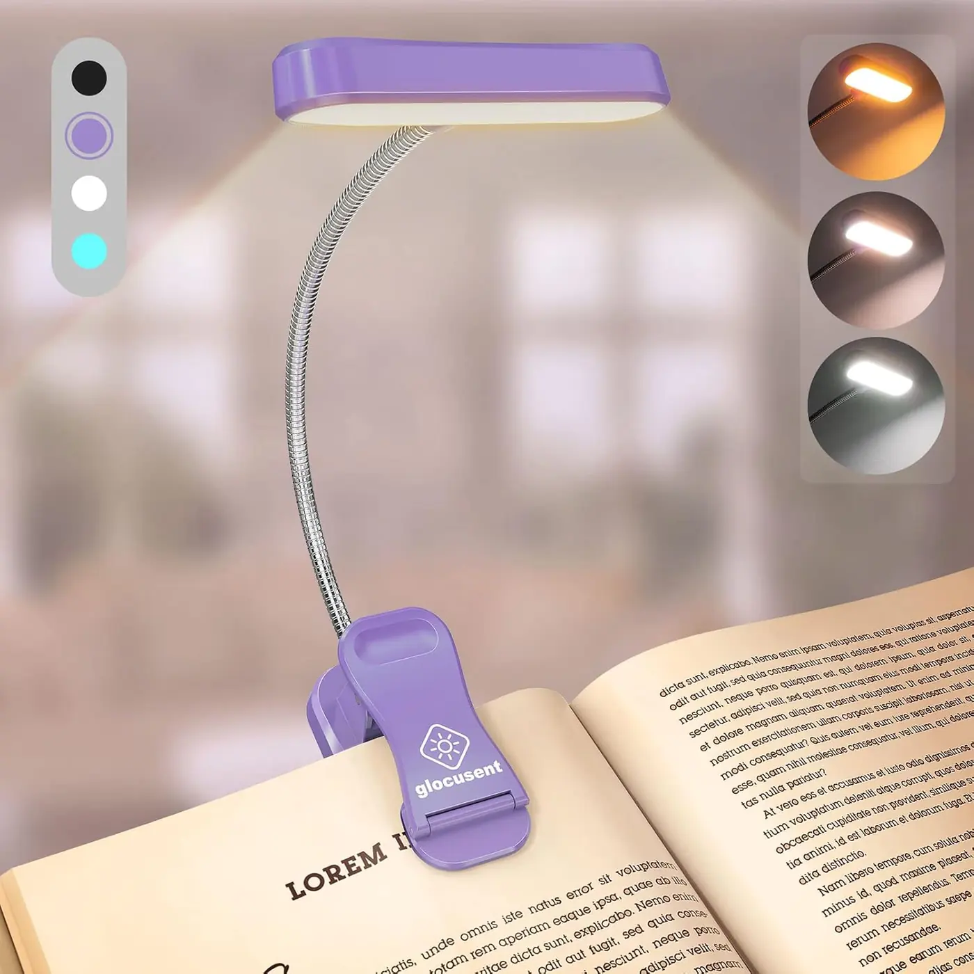 Leselampe Buch Klemme – CRI 95 mit augenschonend Buchlampe