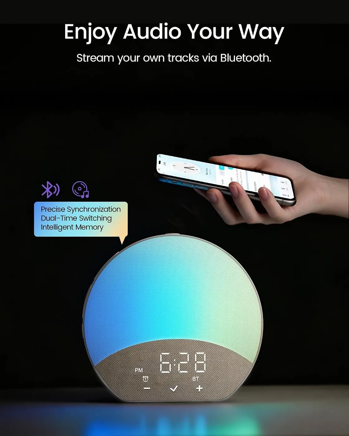 Tageslichtwecker Lichtwecker Sonnenaufgang mit APP Ansicht