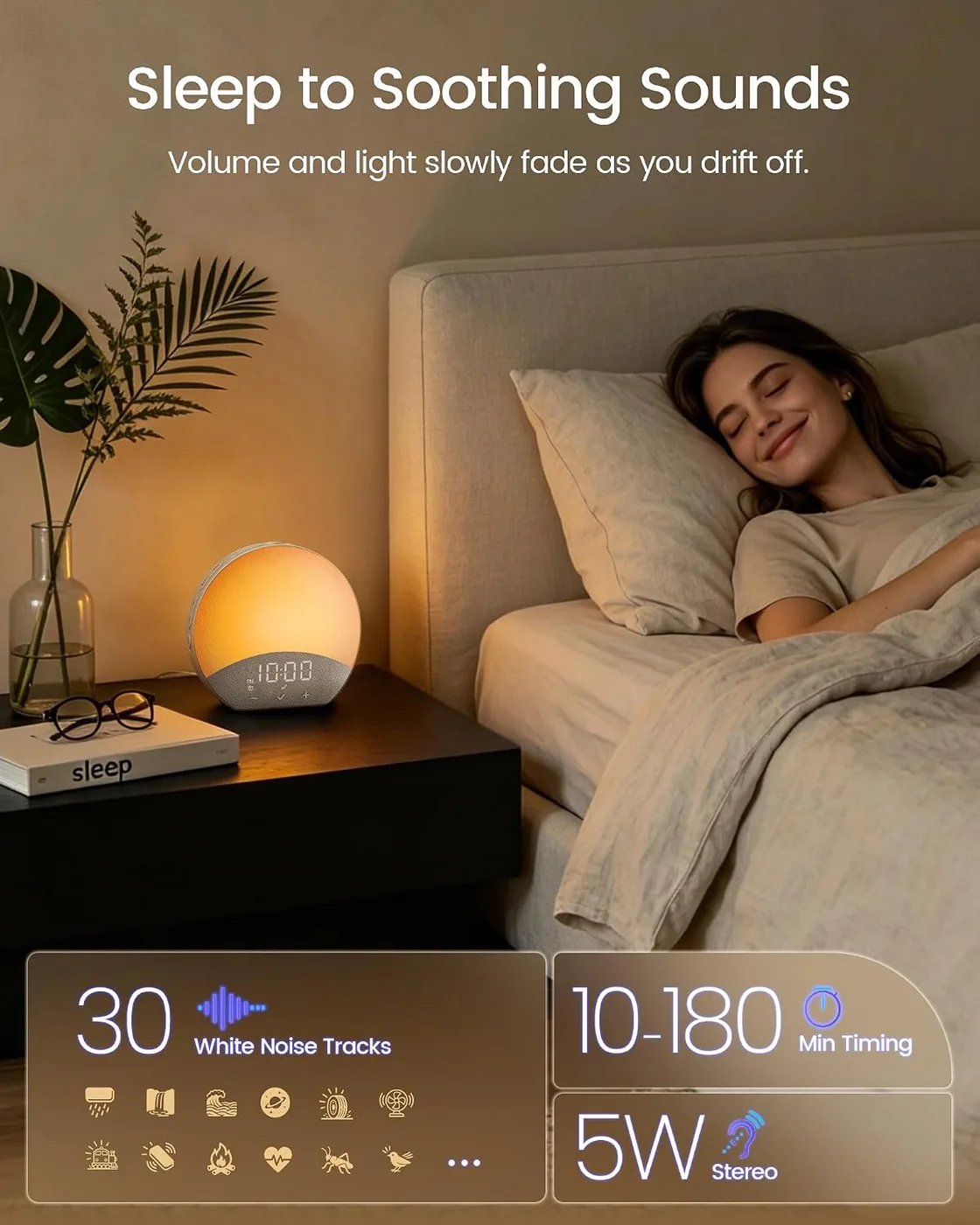 Tageslichtwecker Lichtwecker Sonnenaufgang mit APP Ansicht