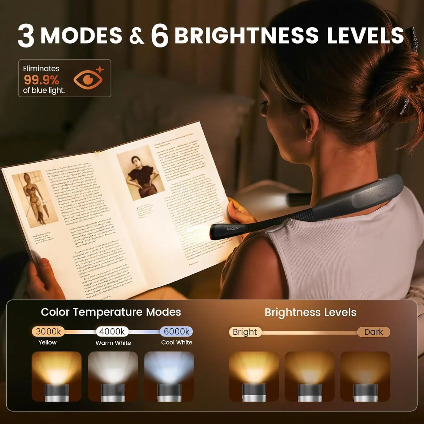 Leselampe Hals & Ergonomische Leselampe Bundle Ansicht