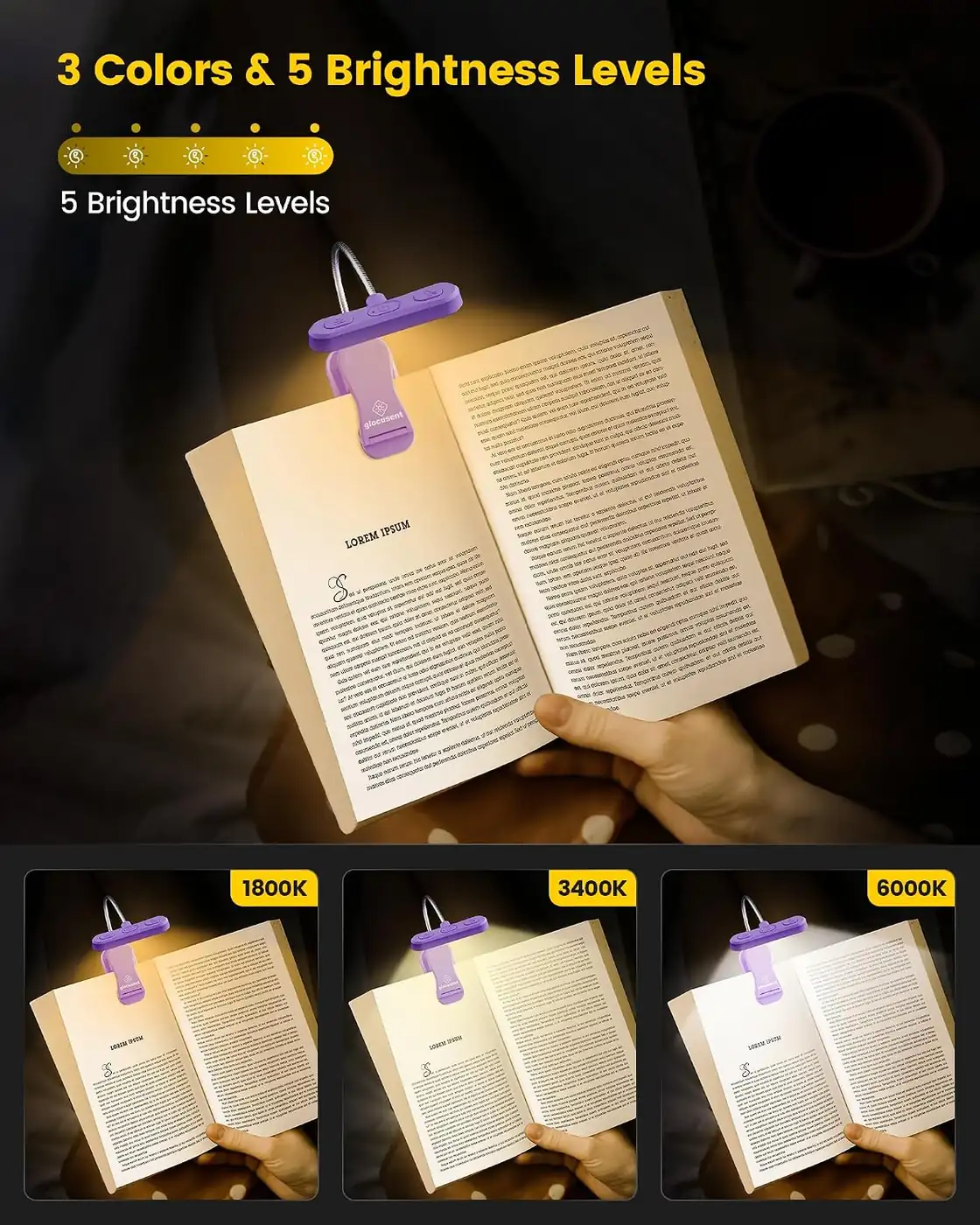 Leselampe Buch Klemme – CRI 95 mit augenschonend Buchlampe Ansicht