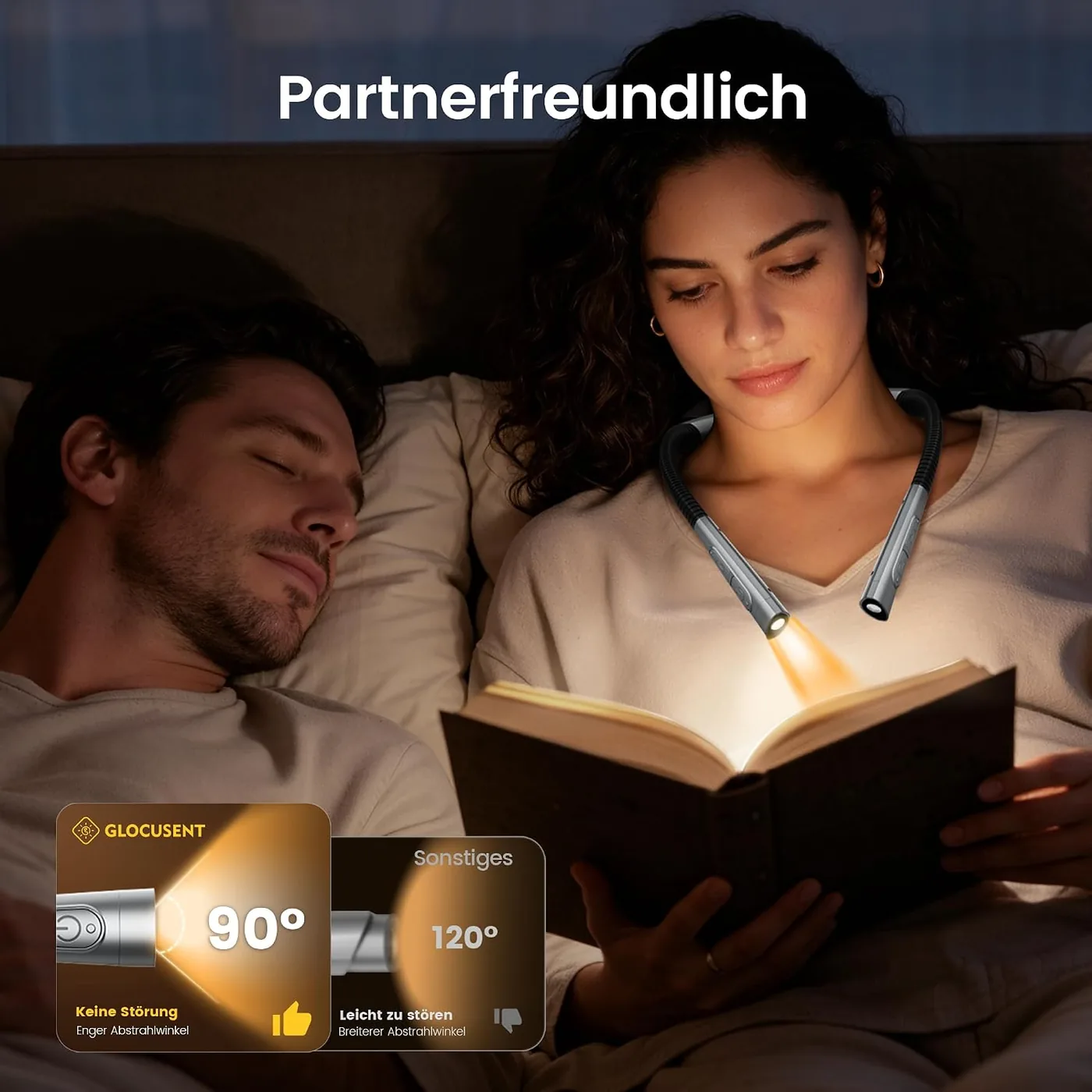 Leselampe Hals – 5 Farben Ansicht