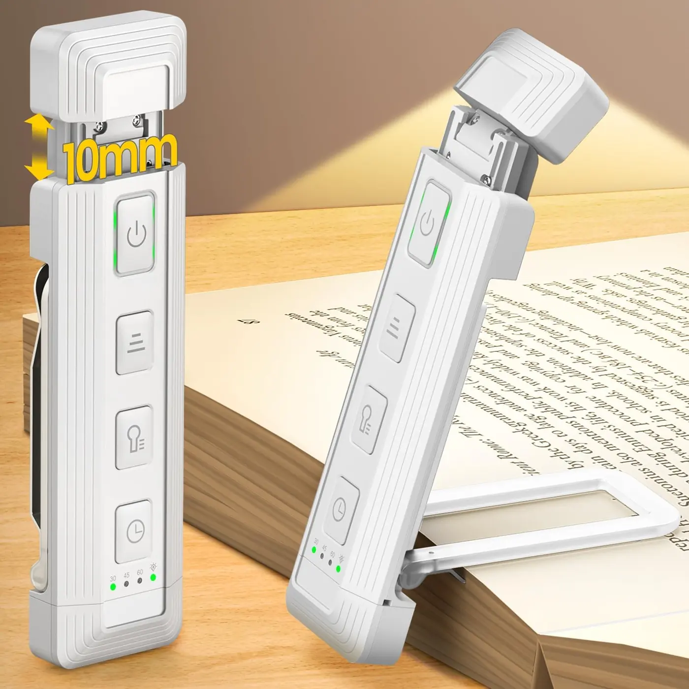 Leselampe Buch Klemme 12 LED mit Lesezeichen-Funktion