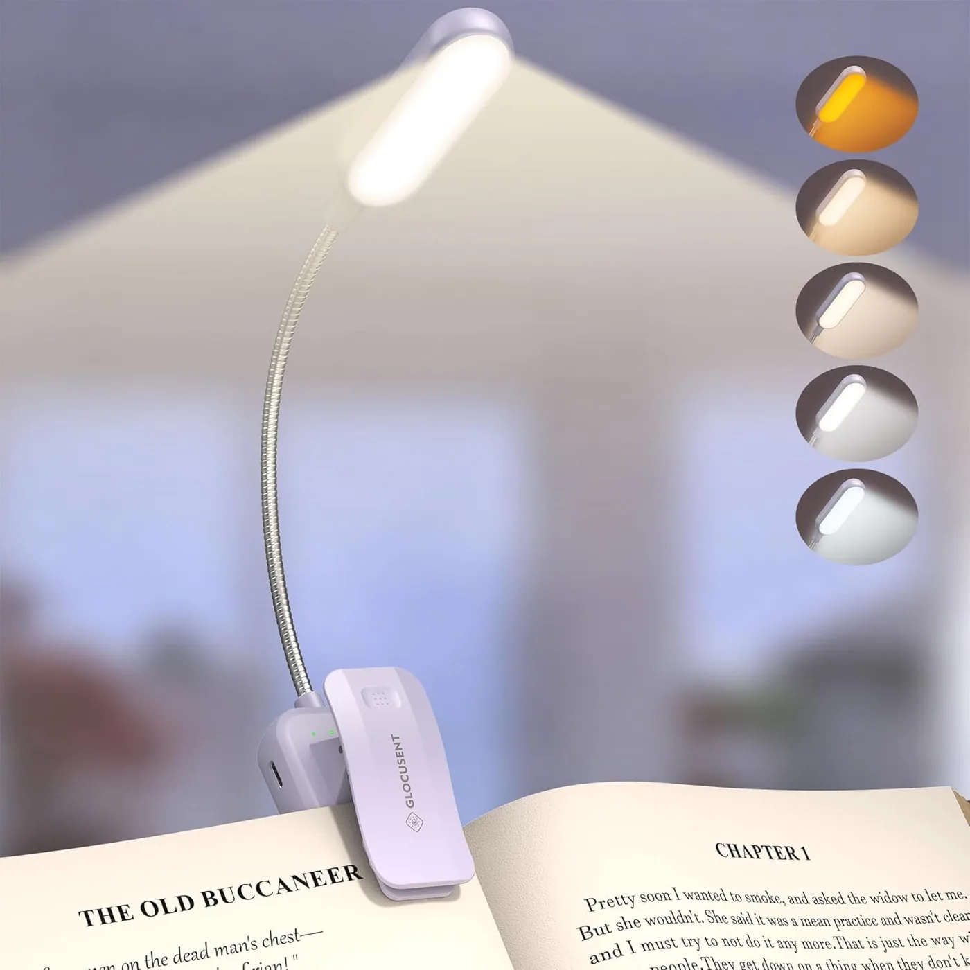 Leselampe Buch Klemme 20 LEDs – USB Wiederaufladbare Buchlampe