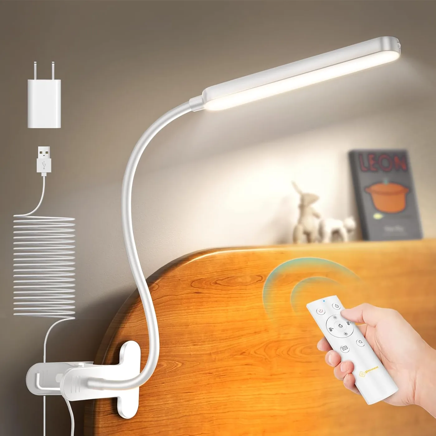 38 LED Klemmleuchte – Augenschonende Klemmbar Schreibtischlampe Kinder Ansicht
