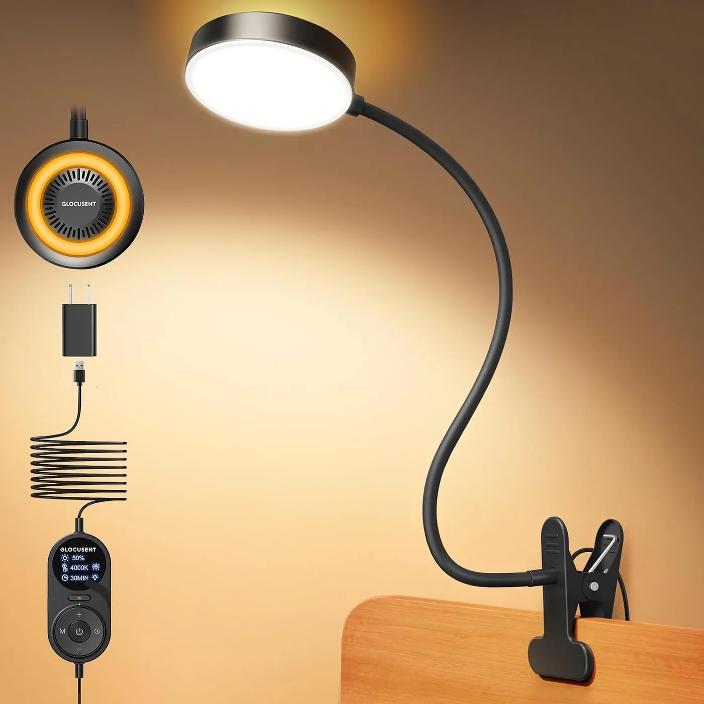Leselampe Bett – 72 LED Klemmlampe mit 3 Farben & 5 Helligkeiten