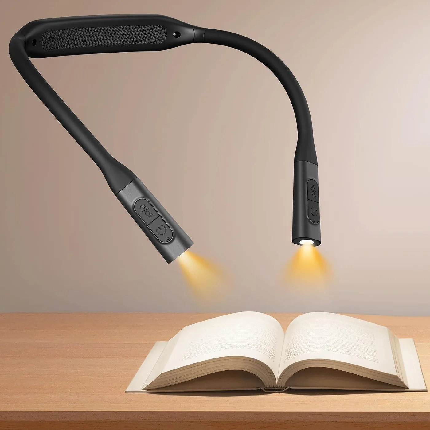 Leselampe Hals mit 3 Farben und 6 Helliggkeitsstufen & Nackenlampe mit 100 Stunden Ansicht