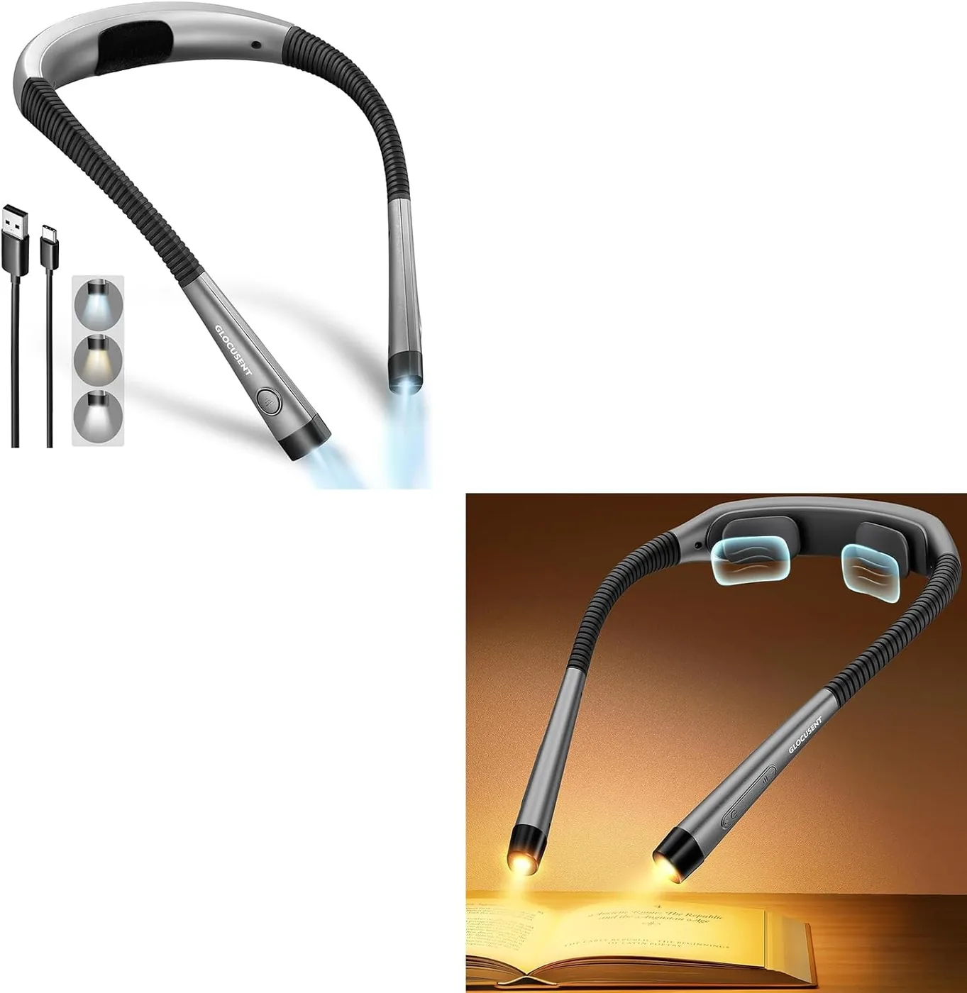 Leselampe Hals & Ergonomische Leselampe Bundle