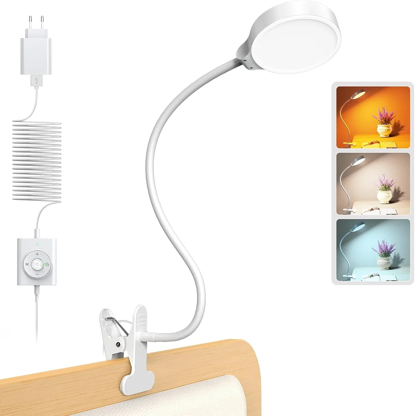 5W Leselampe Bett – 36 LED Klemmlampe Bett