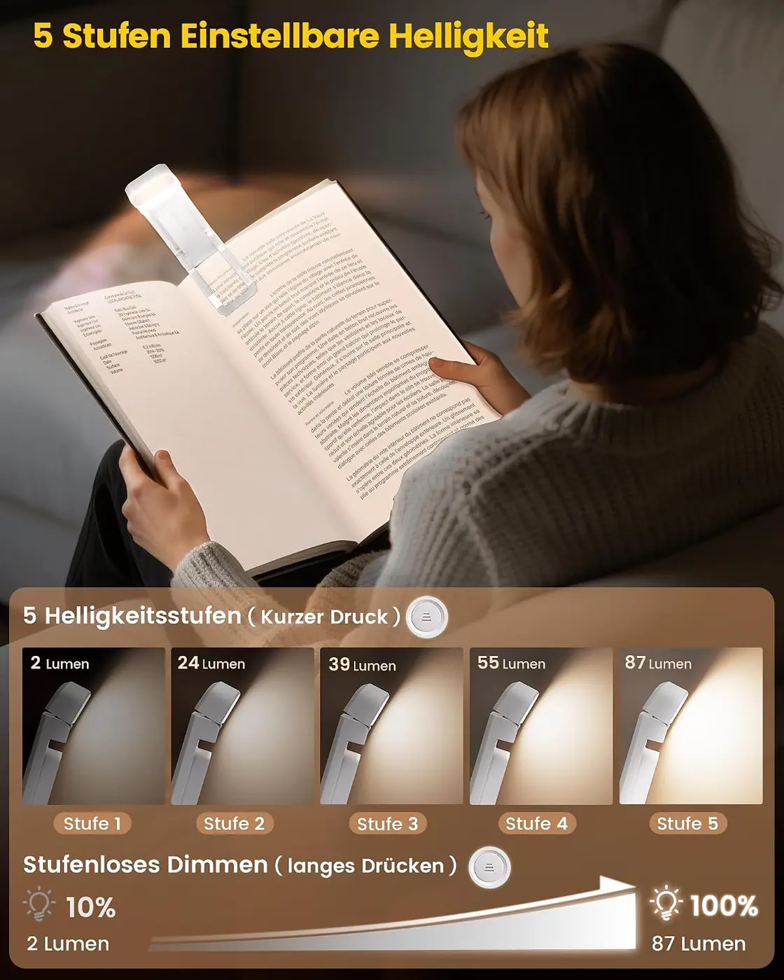 Nachtlicht – 7 LEDs Nachtlicht mit 1000mAh für 160H Ansicht