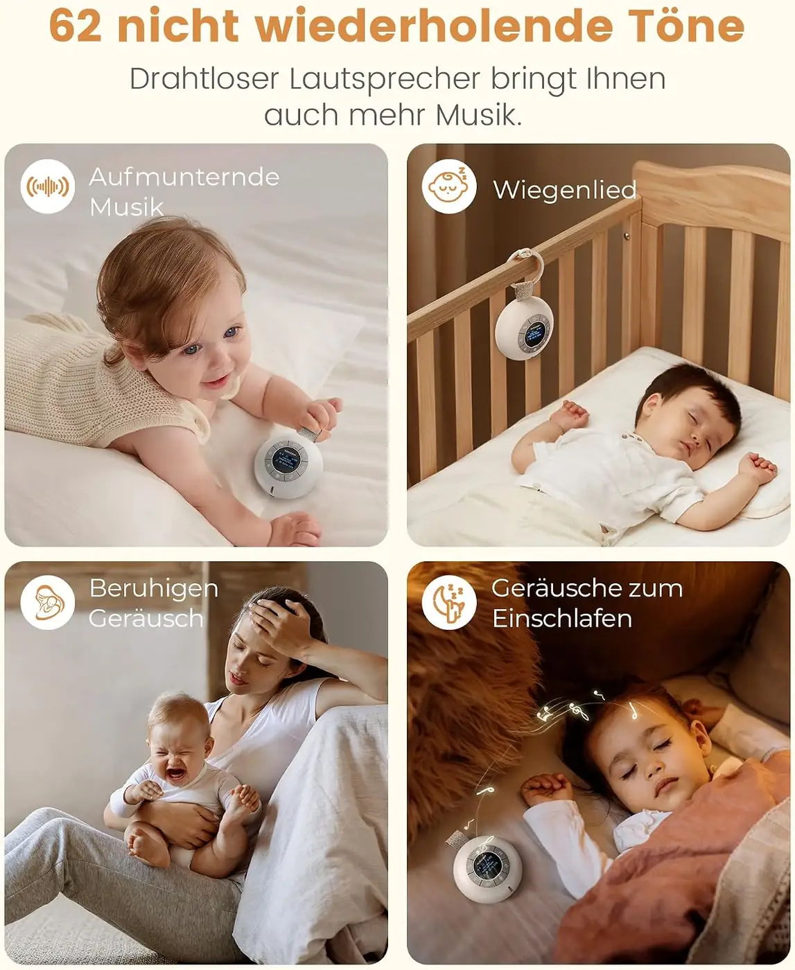 White Noise Machine: Tragbar mit 62 Sounds Ansicht