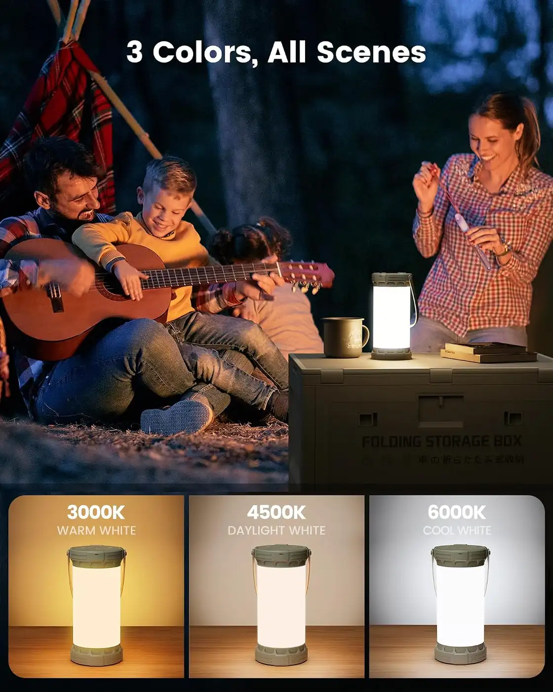 Campinglampe & Zeltlampe:1500 lm Campinglicht 135 LED Ansicht