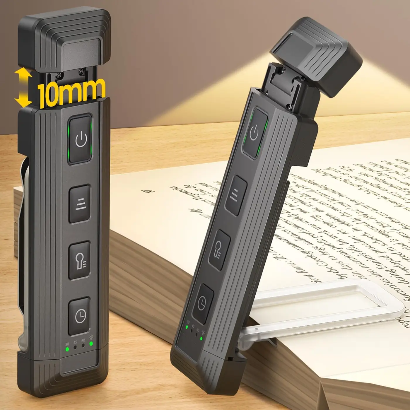 Leselampe Buch Klemme 12 LED mit Lesezeichen-Funktion