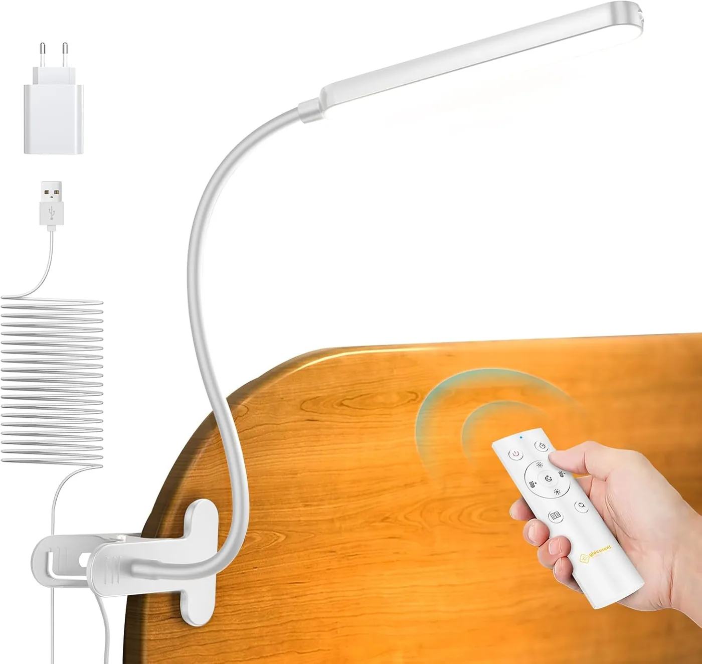 38 LED Klemmleuchte – Augenschonende Klemmbar Schreibtischlampe Kinder
